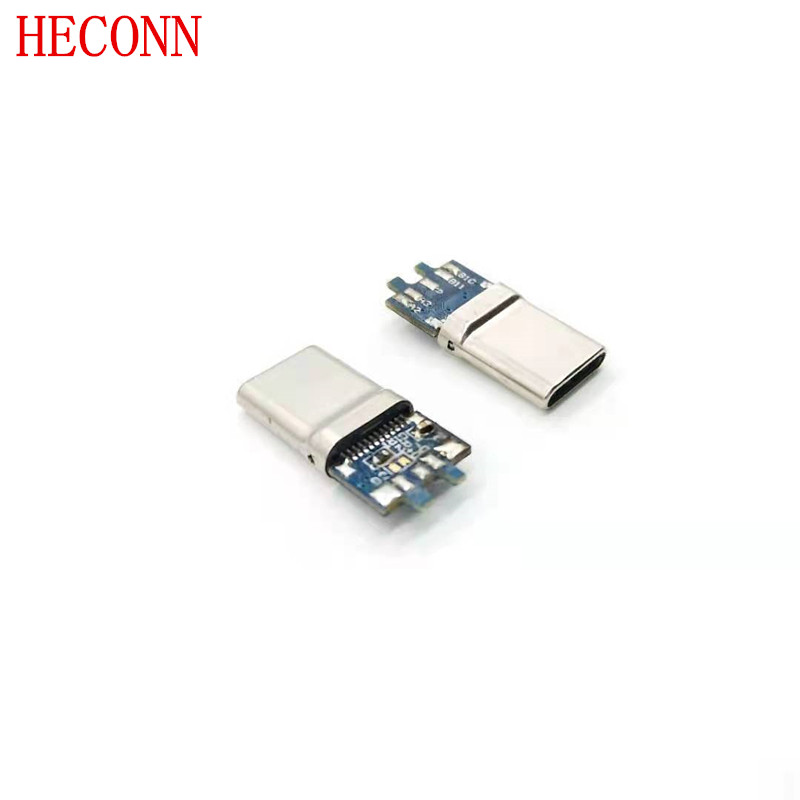 USB-Type-CM/夾板0.8拉伸款/C1=10NF R2=5.1K/彎端/15卡勾