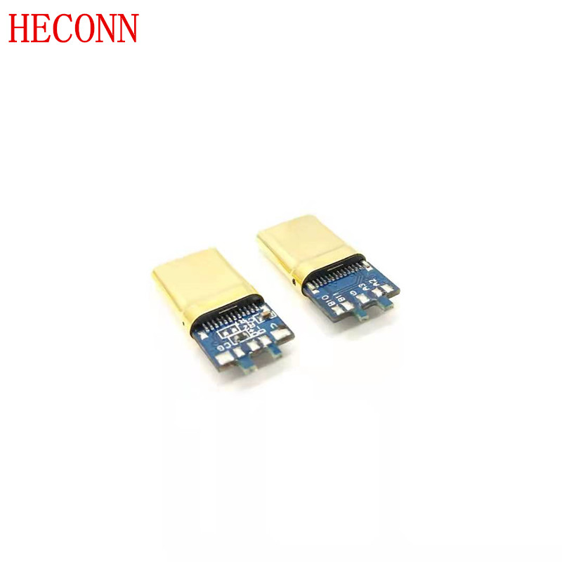 USB-Type-CM/夾板0.8拉伸款/C1=10NF R2=5.1K/彎端/15卡勾